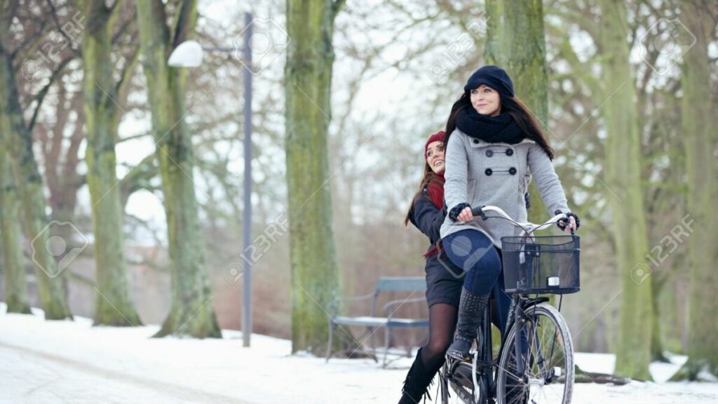 Bike Ride in the Winter Park