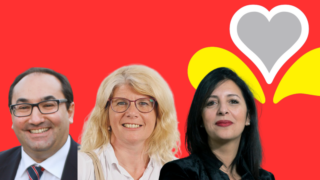 Pour sortir de l’impasse, une coalition des gauches à Bruxelles ? Ahmed Laaouej (PS), Françoise De Smedt (PTB-PVDA), Zakia Khattabi (Ecolo). (Photomontage Politique)